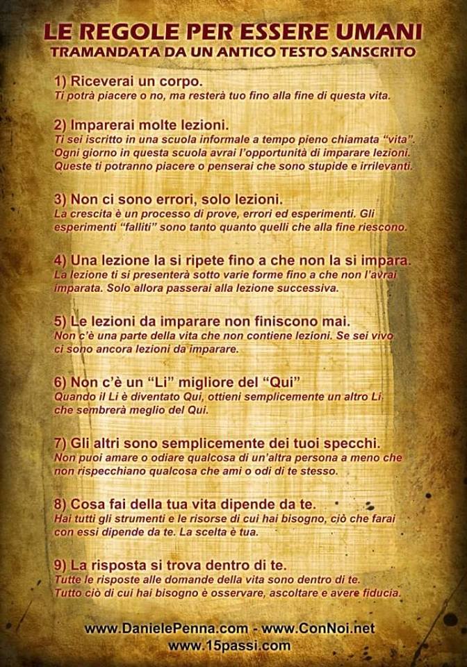 Le regole per essere umani